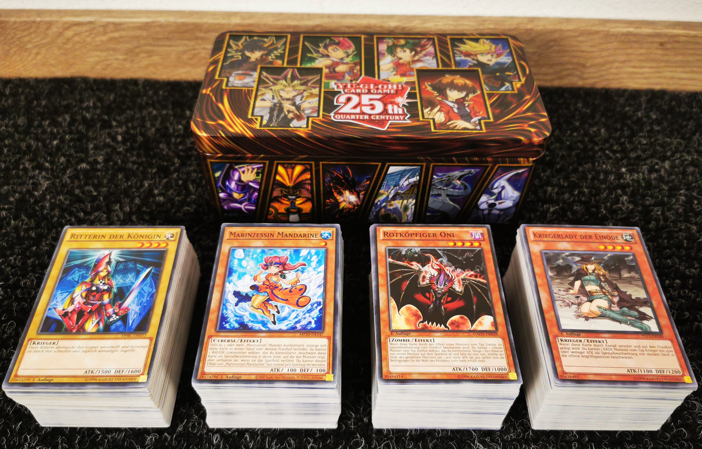 500 Yu-Gi-Oh! Karten in toller Aufbewahrungsbox (25 Jahre Jubiläums-Tin)